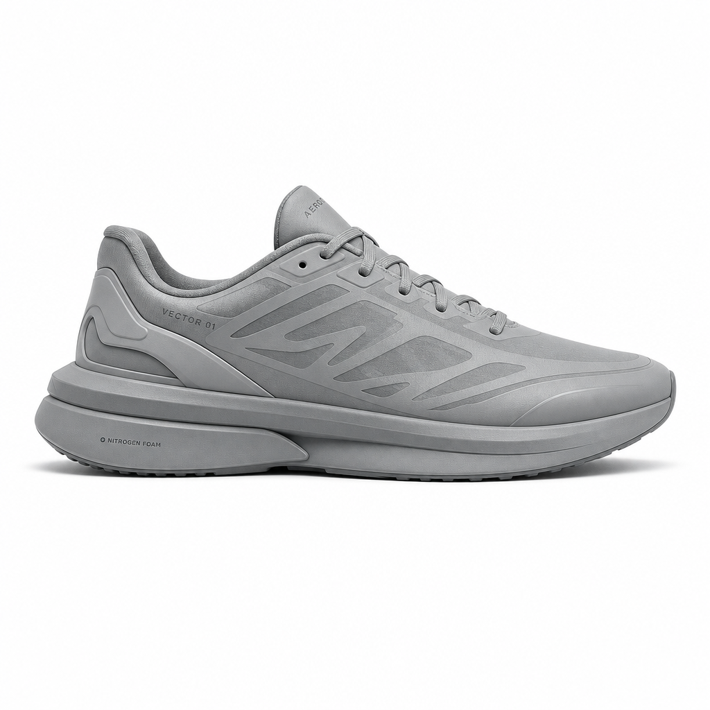 Close detail of AEROFORM full-grain leather upper